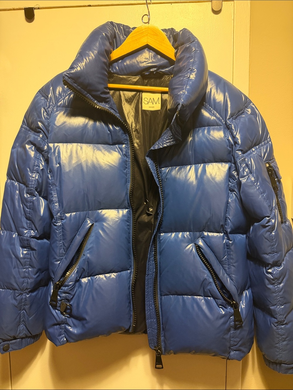SAM. Glossy Blue Women’s Freestyle Puffer Jacket